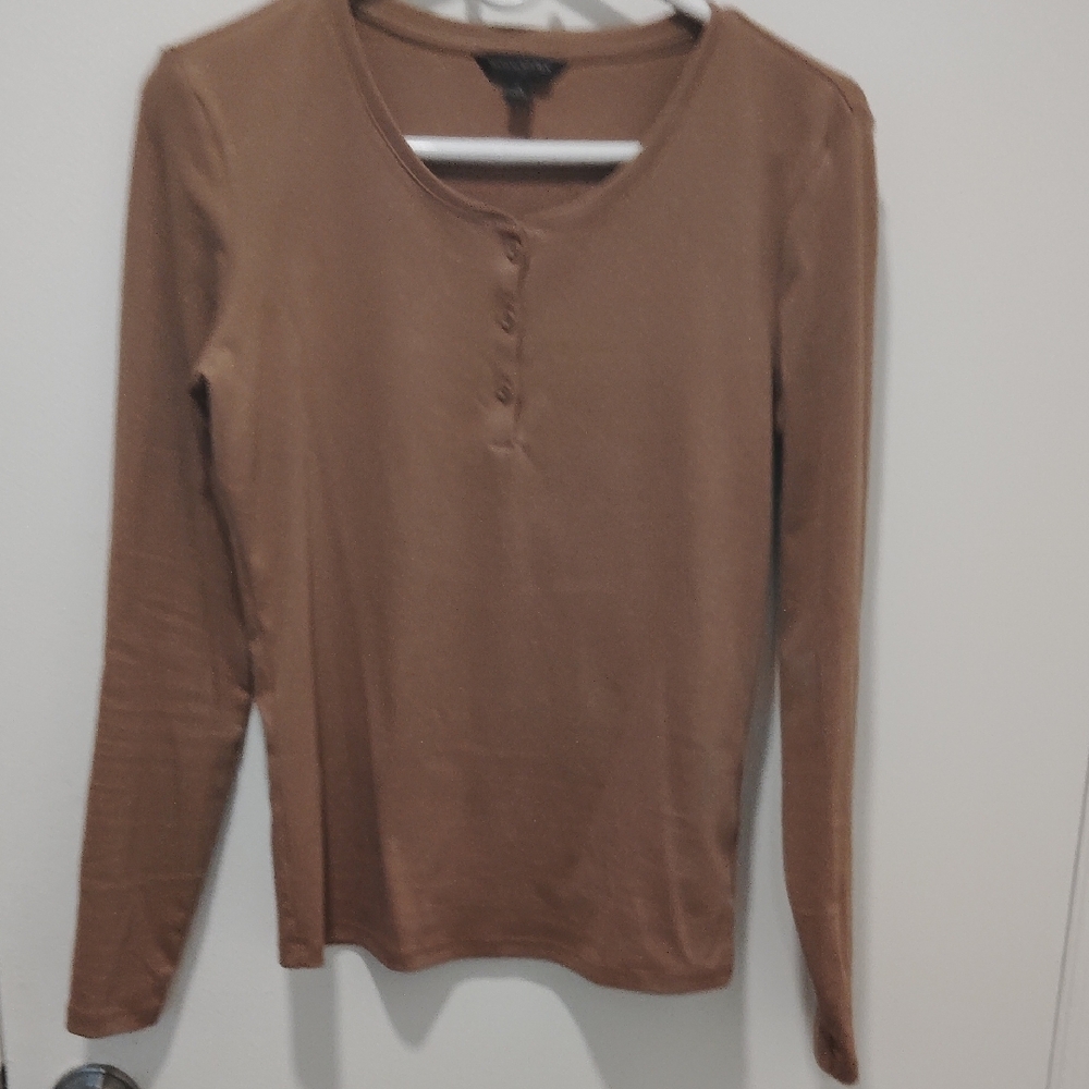Banana Republic - Brown Long Sleeve Henley Top
